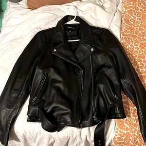 Black leather madewell jacket